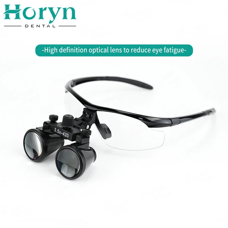 LED 2.5x 3.5x Medical Eye Magnifier Surgical Clip On Dental Magnifying Glasses Loupe Manufacturer