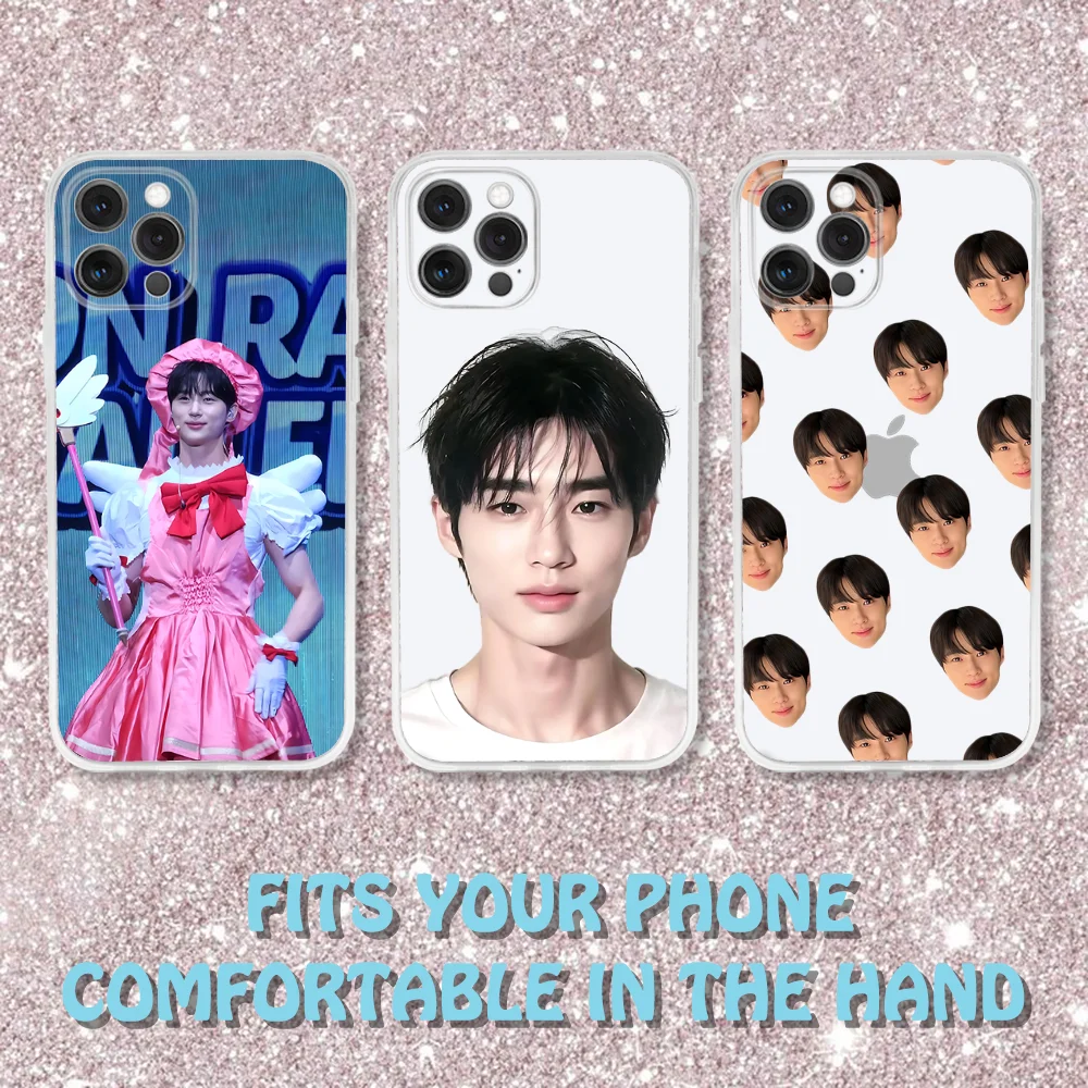

Byeon Woo-Seok Phone Case For iPhone 16,15,14,13,12,11 Pro,Max,Plus,X,XS,XR,SE,Mini Transparent Silicone Soft