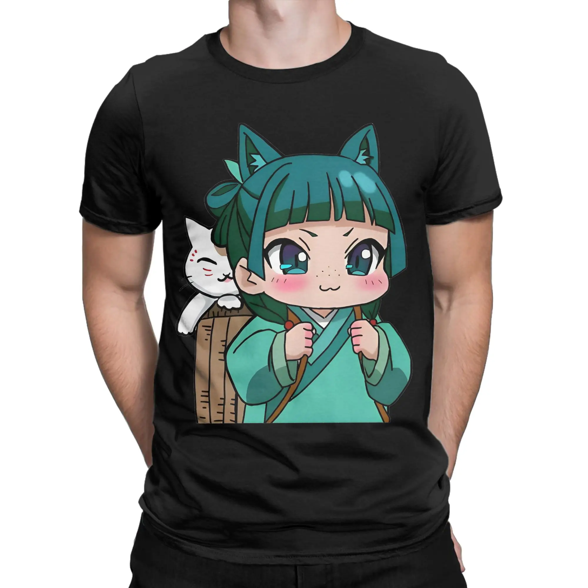 Kusuriya no Hitorigoto Cute Maomao Chibi Tshirt Unisex O-neck Short Sleeve Tops The Apothecary Diaries Cotton Summer Clothes