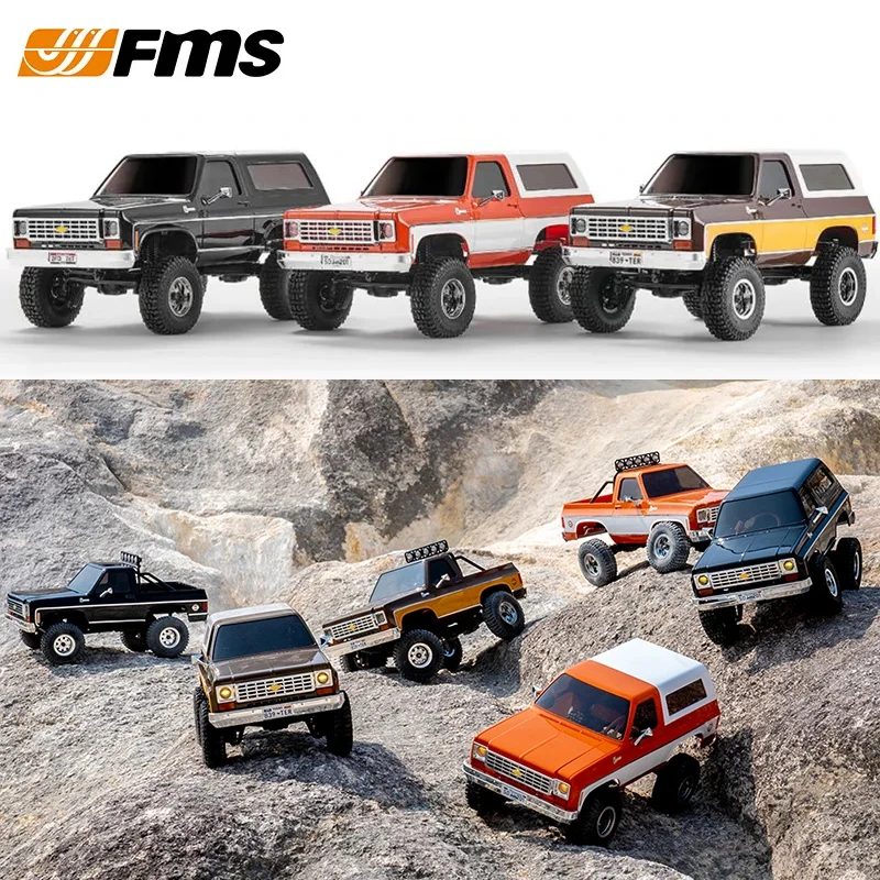 FMS 1/24 FCX24 K5 RC Car Pickup Remote Control Climbing Off-road Vehicle Simulation Model Double Speed Gearbox Boy Toy