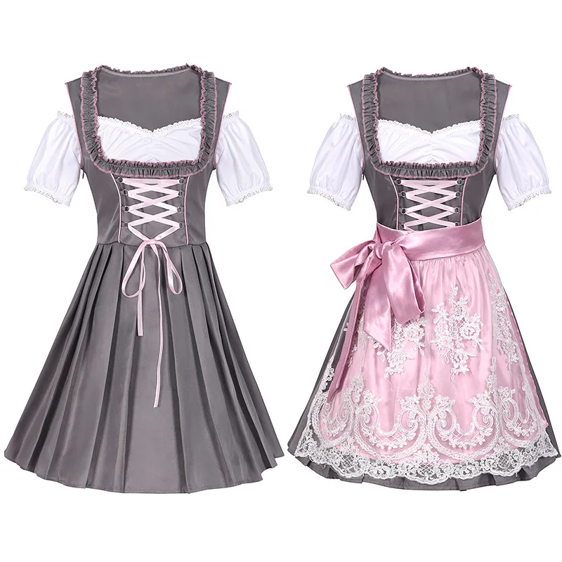 

Women German Oktoberfest Costumes Bavarian National Beer Party Dress Girl Dirndl Fancy Halloween Party Maid Wench Cosplay Dress