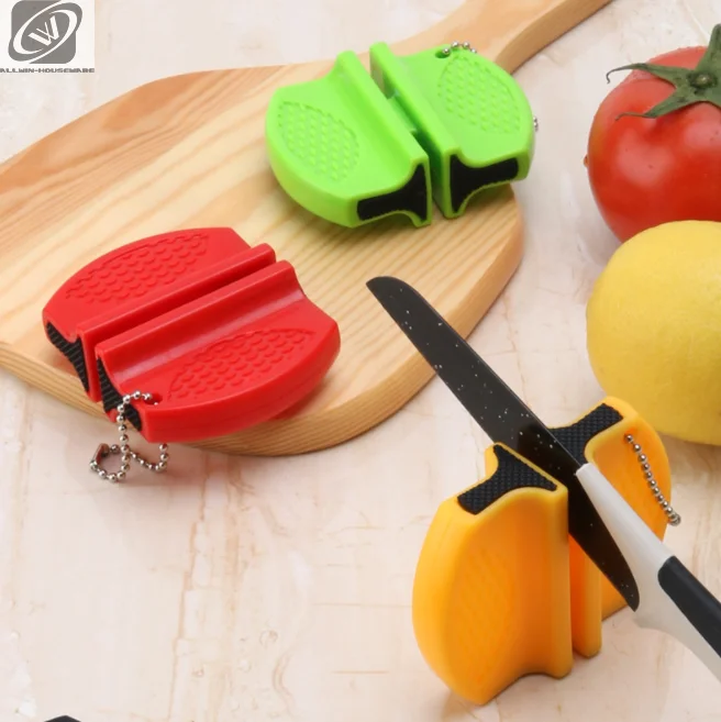 Portable Kitchen Knife Sharpener Unique Design Outdoor Small Sharpener With Keychain Knives Scissors Sharpening Tools