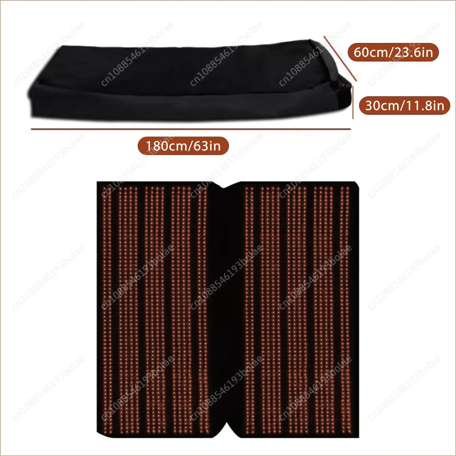 2460 LEDs 3-in-1 Chips Infrared Led Light Therapy Mat 660Nm 850Nm Full Body Wrapped Red Light Therapy Blanket for Home use