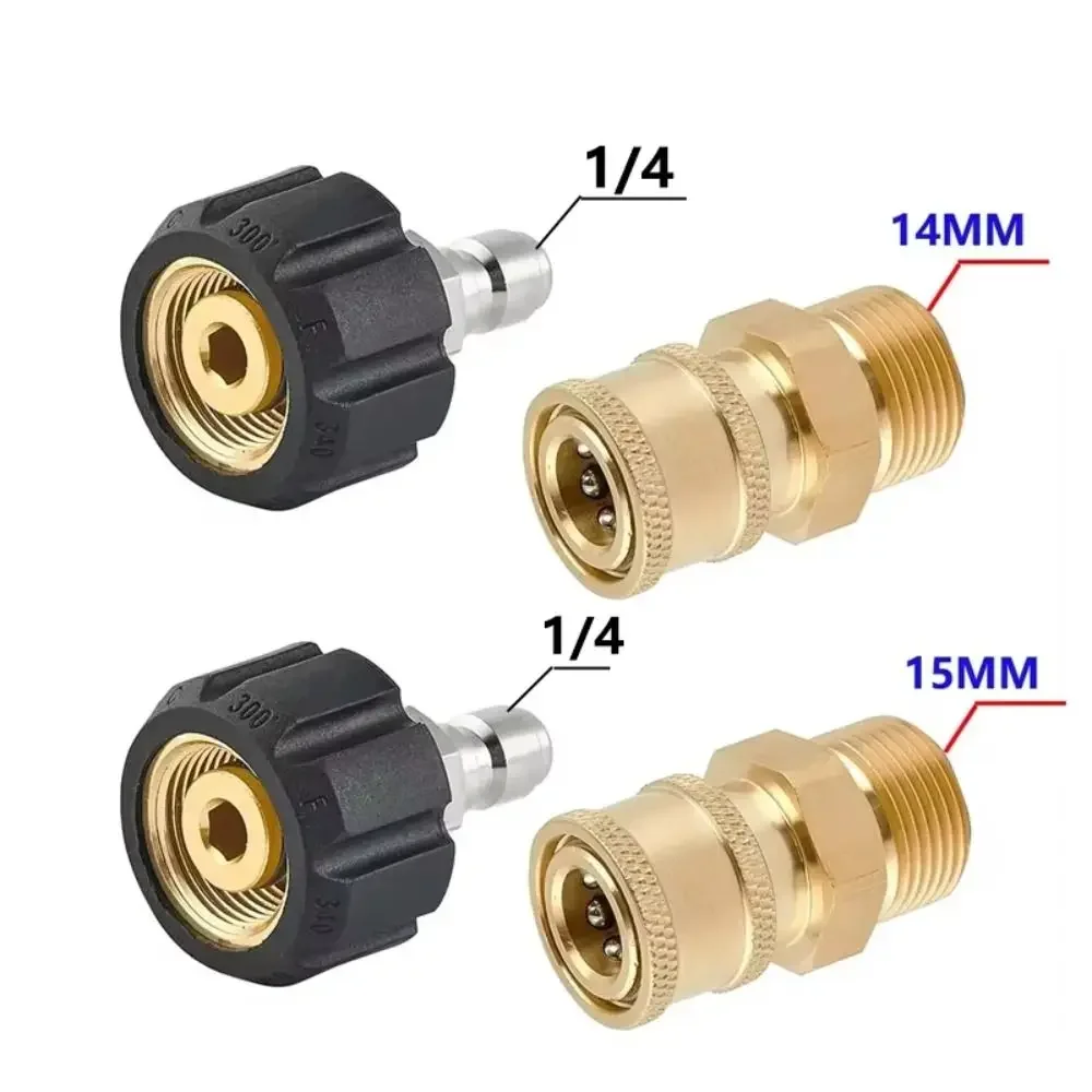 Pressure Washer Adapter Set M22-14mm/15mm to 1/4