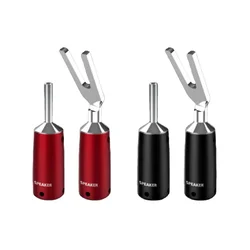 HiFi Audio Adapter 1000 Series Silver Banana Plug V Y Spade Connector for DIY Amplifier Speaker Cable Plugs