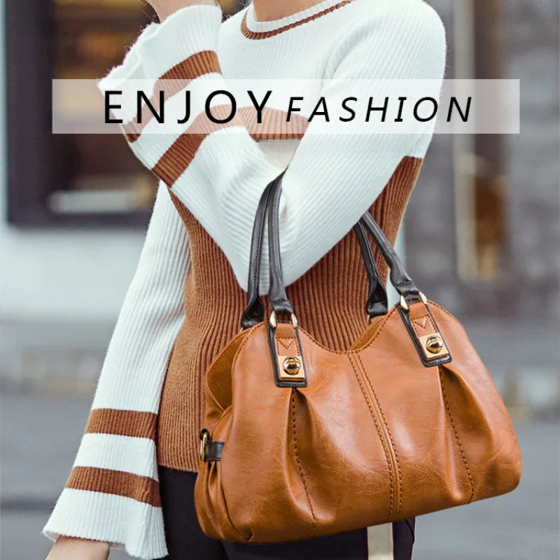 

2023 New Retro Women's Shoulder Bag Three Piece Set Fashion Handbag Diagonal Straddle Bag Large Capacity Inclined Shoulder Bag