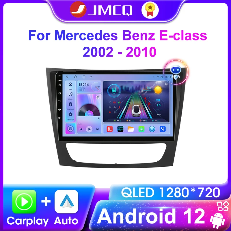 

JMCQ Android 11 2 Din Car Radio For Mercedes Benz E-class E Class W211 E200 CLS 2002 - 2010 Multimedia Video Player Navigation