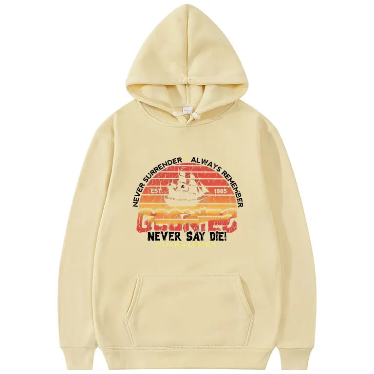 Funny Movie The Goonies Never Say Die Skeleton Graphic Hoodie Men Women Oversized Pullover Hoodies Male Fleece Cotton Tracksuit