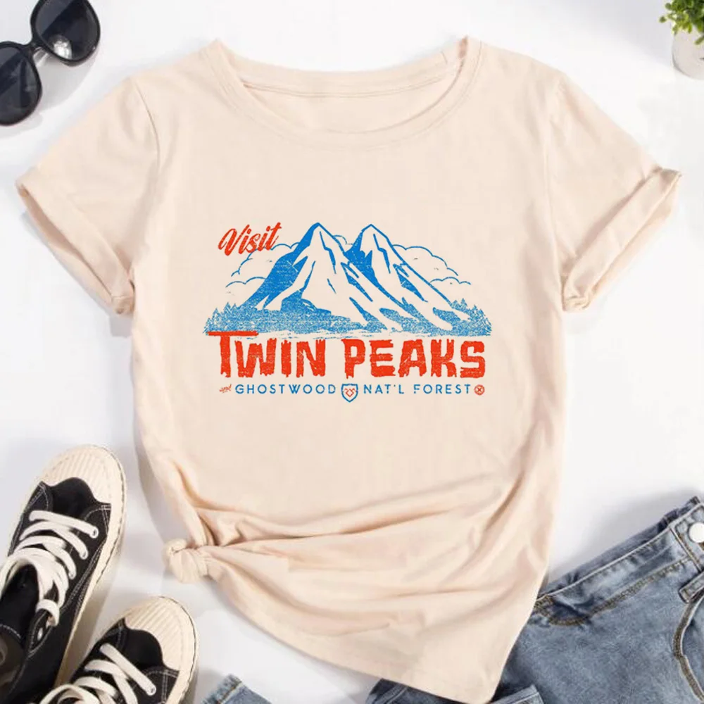 Twin Peaks t shirt women manga harajuku Japanese t shirt female y2k manga clothing