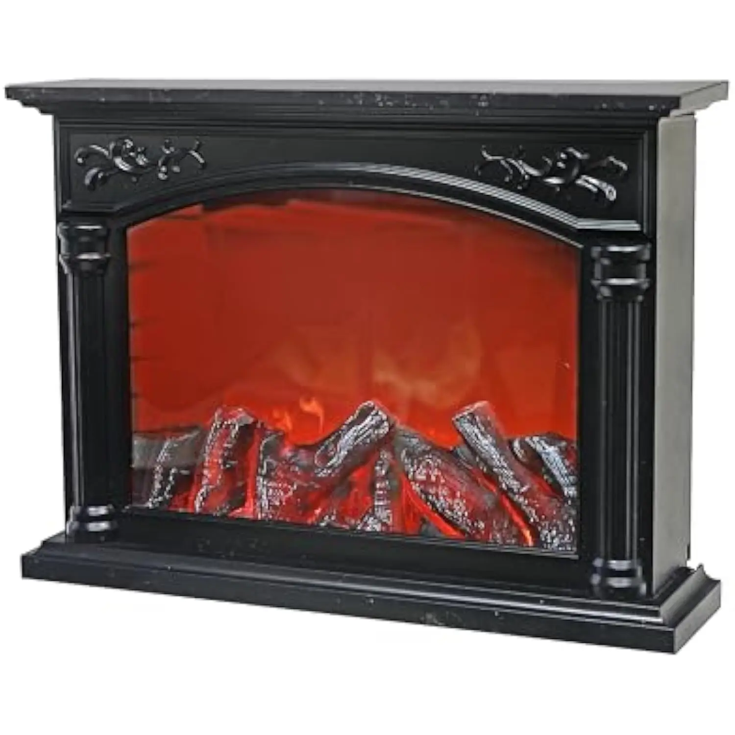 

Masion Concepts Led Plastic Grand Fireplace Black with Brushed Gold,Black,Plastic, 21.65 L x 5.12 W x 15.75 H