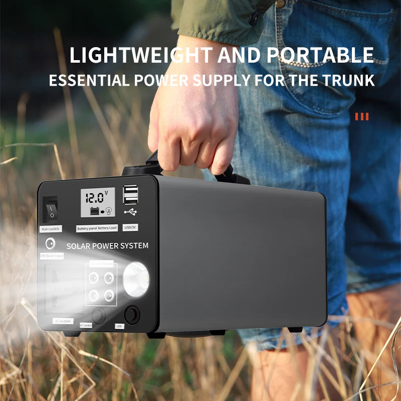 Outdoor camp mobile phone charging 500w portable solar generator outdoor power storage