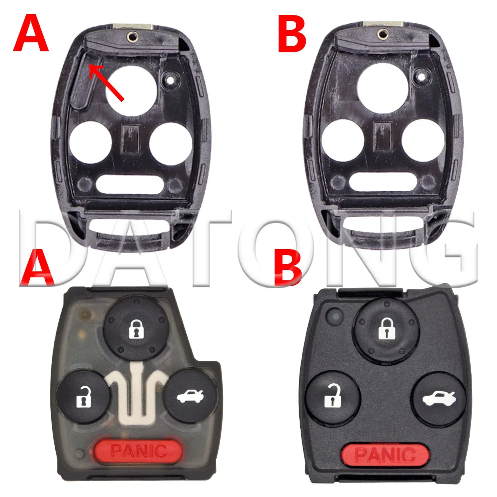 Datong World Replacement Car Remote Key Shell Case For Honda Accord Civic CR-V Pilot Fit Jazz Freed HRV 2003-2013