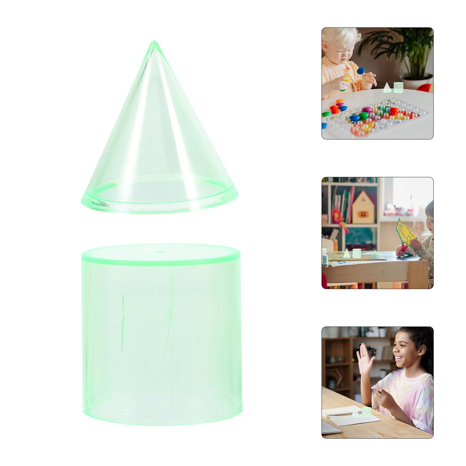 2 set 2 Sets Geometric Cylinder Cone Volume Ratio Demonstrator Mathematics Teaching Aid Math Learning Tool Longlasting Material