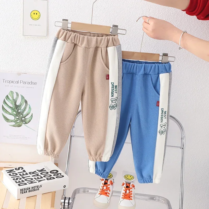 New Spring Autumn Fashion Kids Trousers Baby Girls Clothes Children Boys Casual Pants Toddler Cotton Costume Infant Sportswear