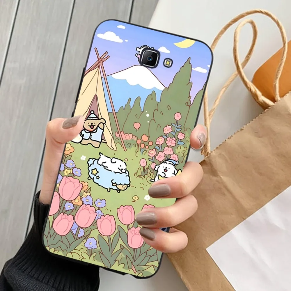 Cute Line Puppy Phone Case For Samsung J 7 Plus 7core J7 Neo J6 Plus Prime J6 J4 J5 Mobile Cover