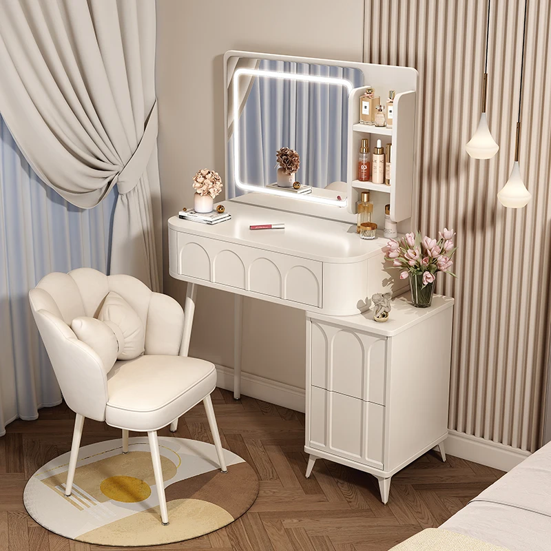 

Cheap Chair Dressing Table Mirror Led White Small Living Room Dressing Table Bedroom Corner Comoda Pra Quarto Salon Furniture