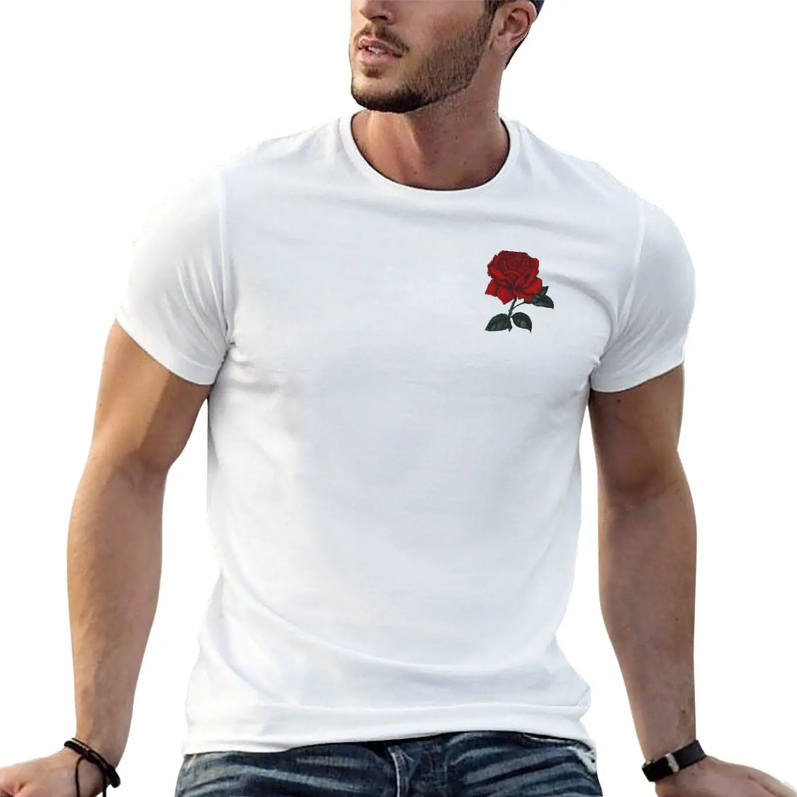 

blooming rose T-Shirt t shirt men 100% cotton luxury brand man graphic t shirt T-Shirt