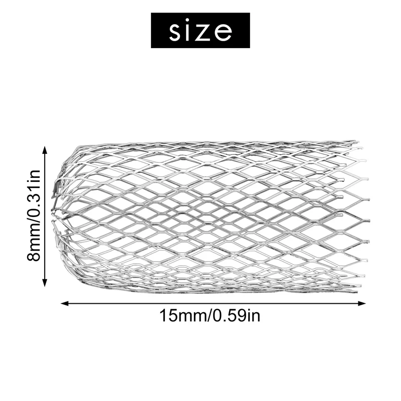 6-pak Osłona rynny 3-calowy rozkładany aluminiowy filtr siatkowy Osłona rynny spustowej do zatrzymowania blokady liści