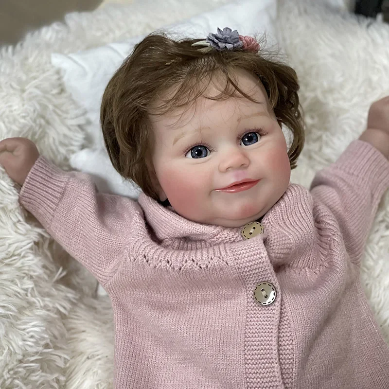 

50CM Lifelike Already Painted Doll Newborn Maddie 3D Skin Visible Veins Reborn Doll Hand Paint with Genesis High Quality Dolls