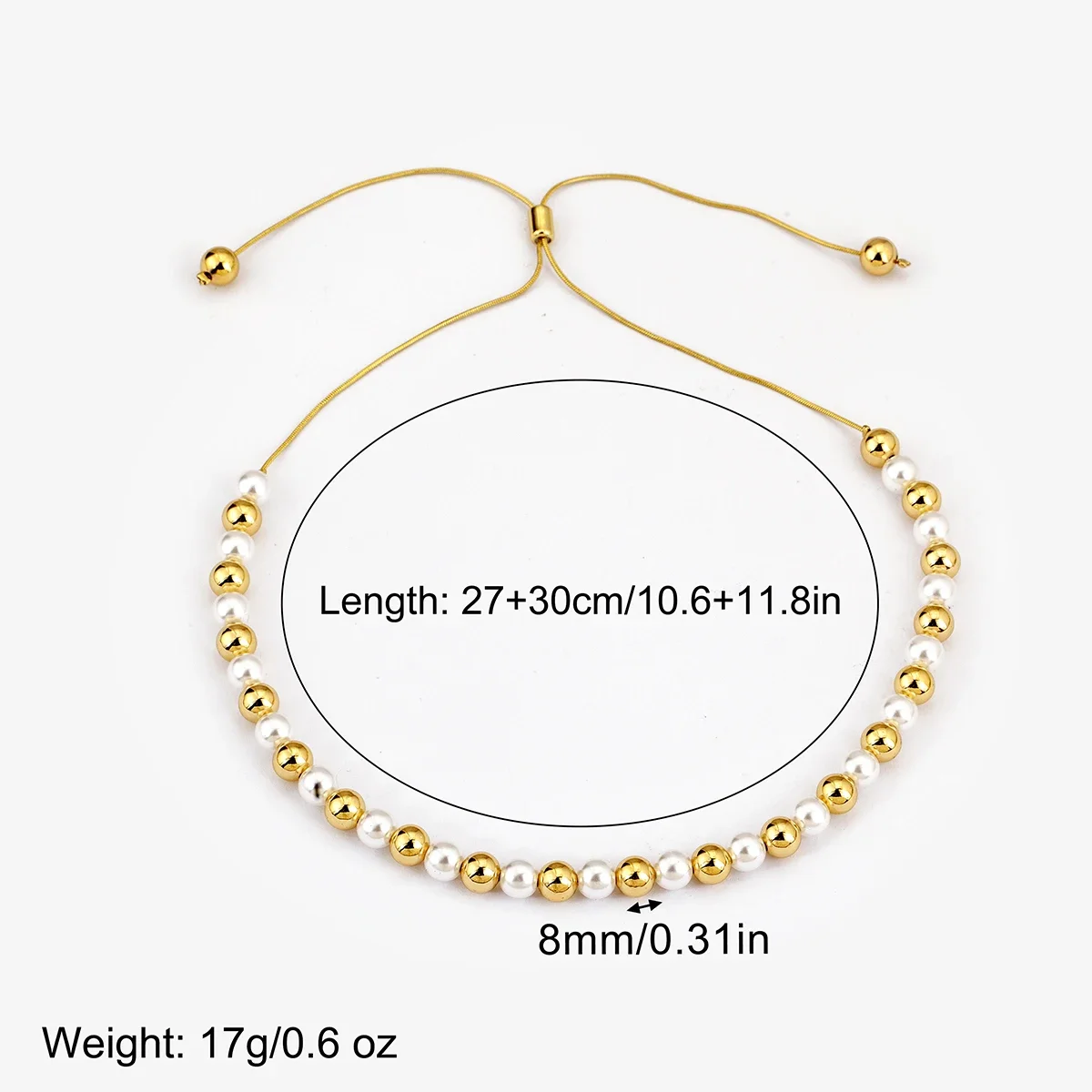 Nidin New Fashion 4/6/8 MM Sizes Choice Imitation Pearl Necklace For Women Girls Temperament Handmade Bead Chain Jewelry Gifts