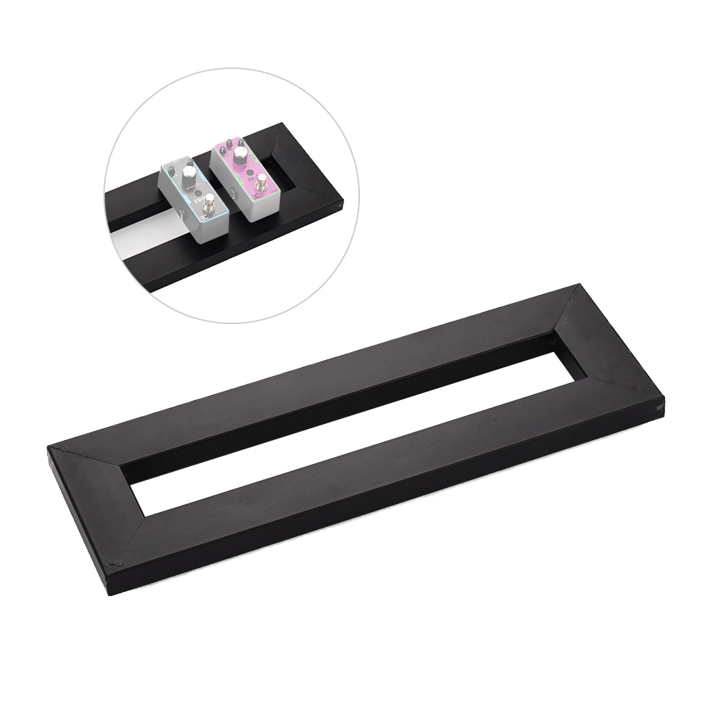 Guitar Effect Pedal Board Holder Pasting Plate Portable Effects Stand Alloy Material with Fastening Tapes Cable Tie Patch