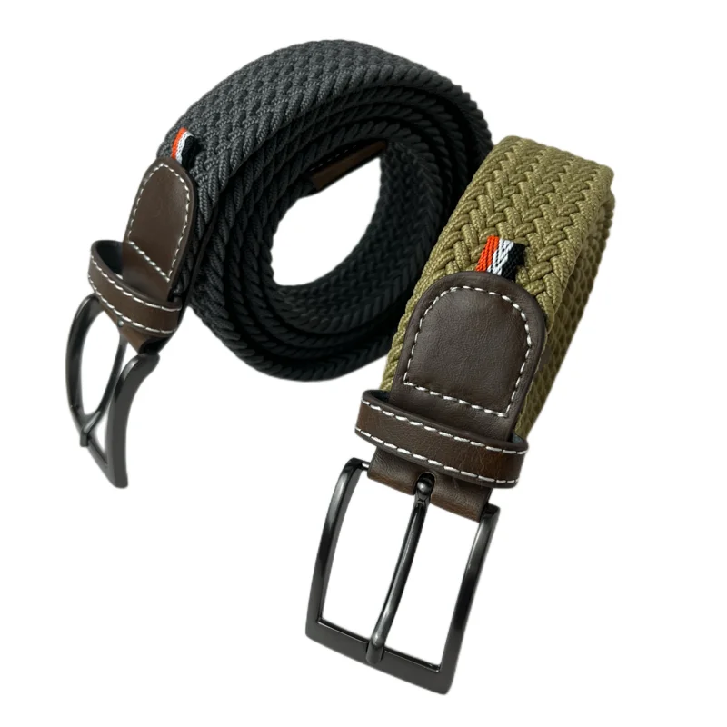 Men's Stretch Woven Canvas Elastic Belt 1 3/8