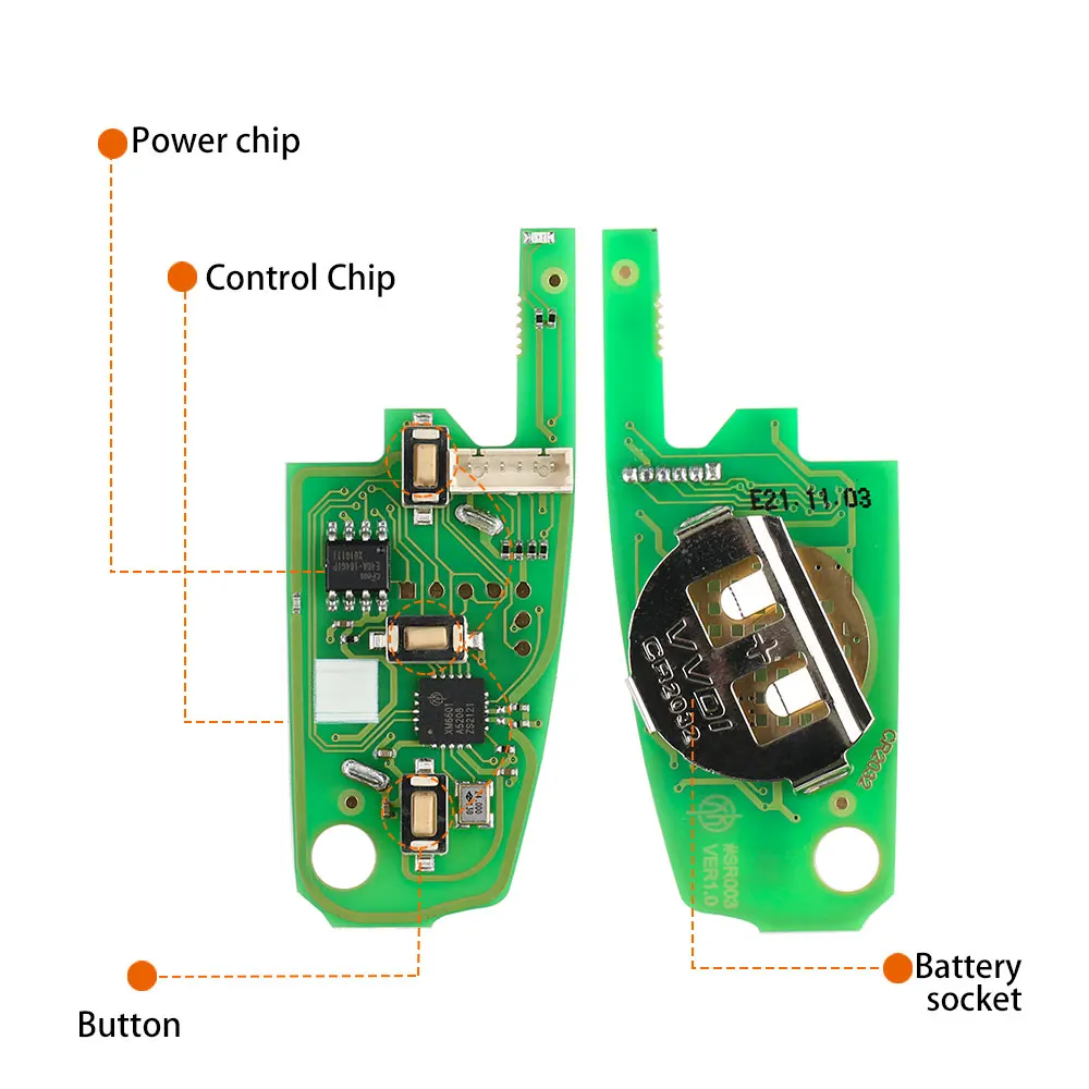 Xhorse-mando a distancia Universal para coche, llave de 3 botones para Audi A6L Q7, VVDI, versión en inglés, XKA600EN VVDI2, 1 piezas