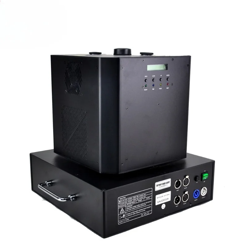 

1300 Watts Double Hole Rotating Stage Special Effects Spray Machine All-aluminum Shell Air Box Packaging DMX Remote Control