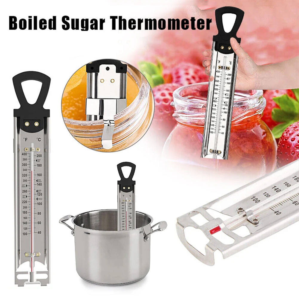 1pcs Thermometer Kitchen Syrup Jam Lollipop Bake Accurate Thermometer Food Cooking Glass Candy Baking Measurement Meter