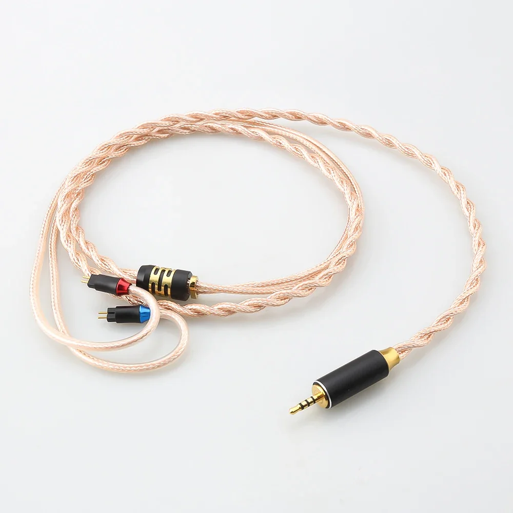 1.2m HIFI Double Shielded Copper Silver Mixed Cable LITZ Upgrade Headphone Cable For MMCX Or 2PIN 0.78 Cable