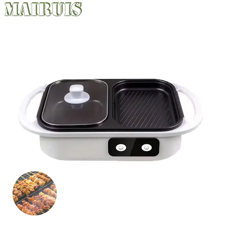 

110V/220V Electric Multi Cooker Roast Stew 2 In 1 Cooking Machine Bbq Grill Fryer Pan Saucepan Hot Pot Non Stick Plate