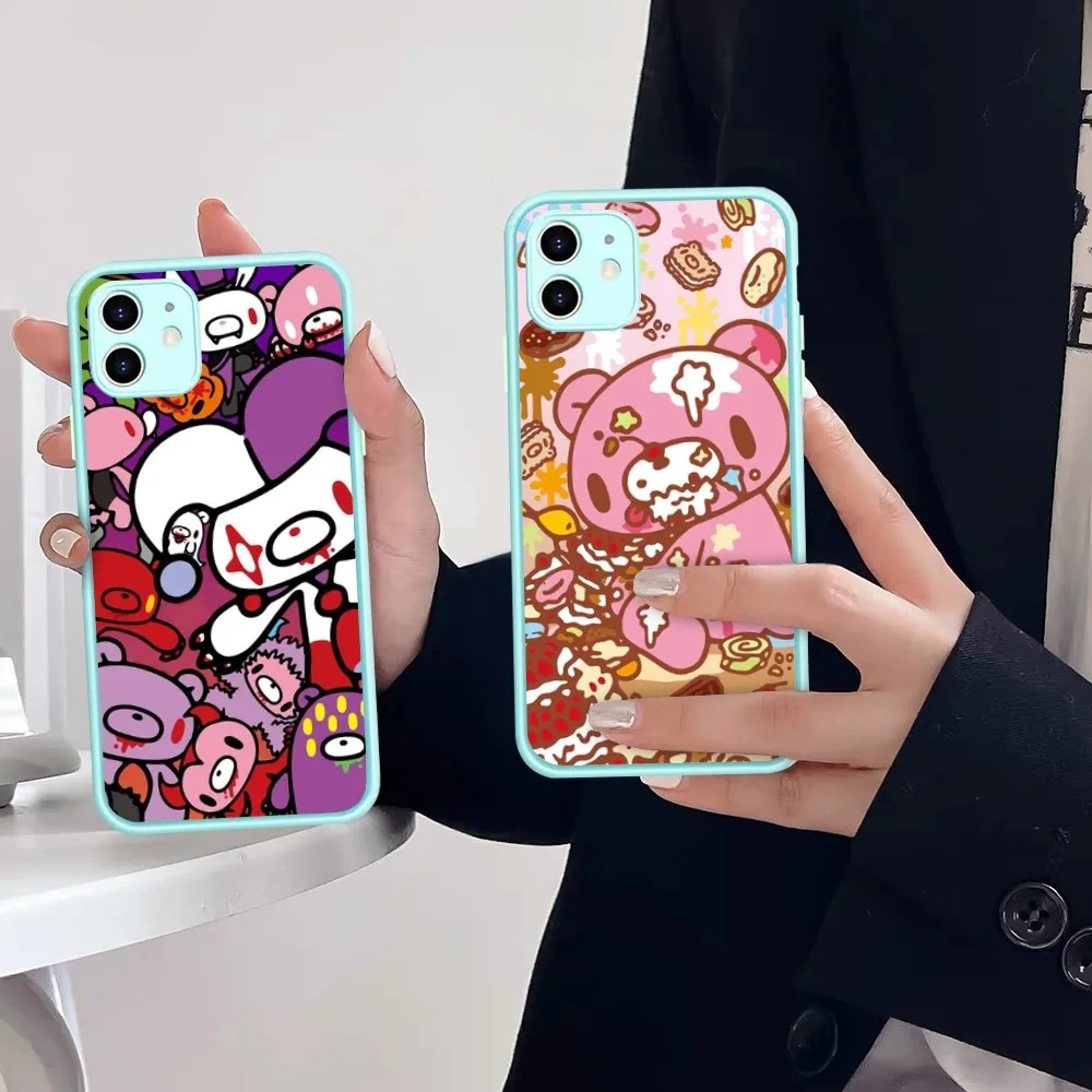 

Cute G-Gloomy B-Bear Phone Case For IPhone 14 X XR XS 7 8 Plus 11 12 13 Pro MAX 13mini Matte Shockproof Case