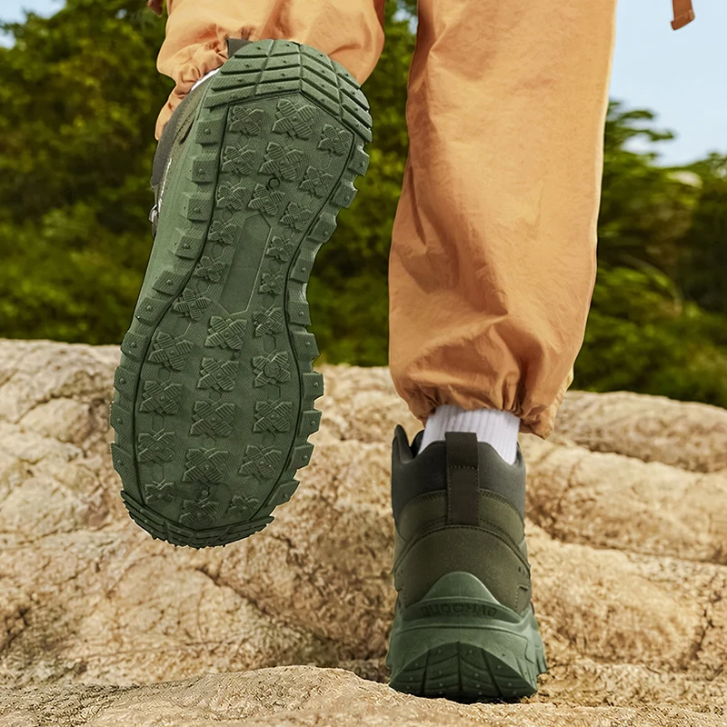 Neue Herren-Wanderstiefel, High-Top-Sportschuhe in Übergröße, bequeme, leichte Freizeitschuhe mit dicker Sohle, Suita – Detail 8