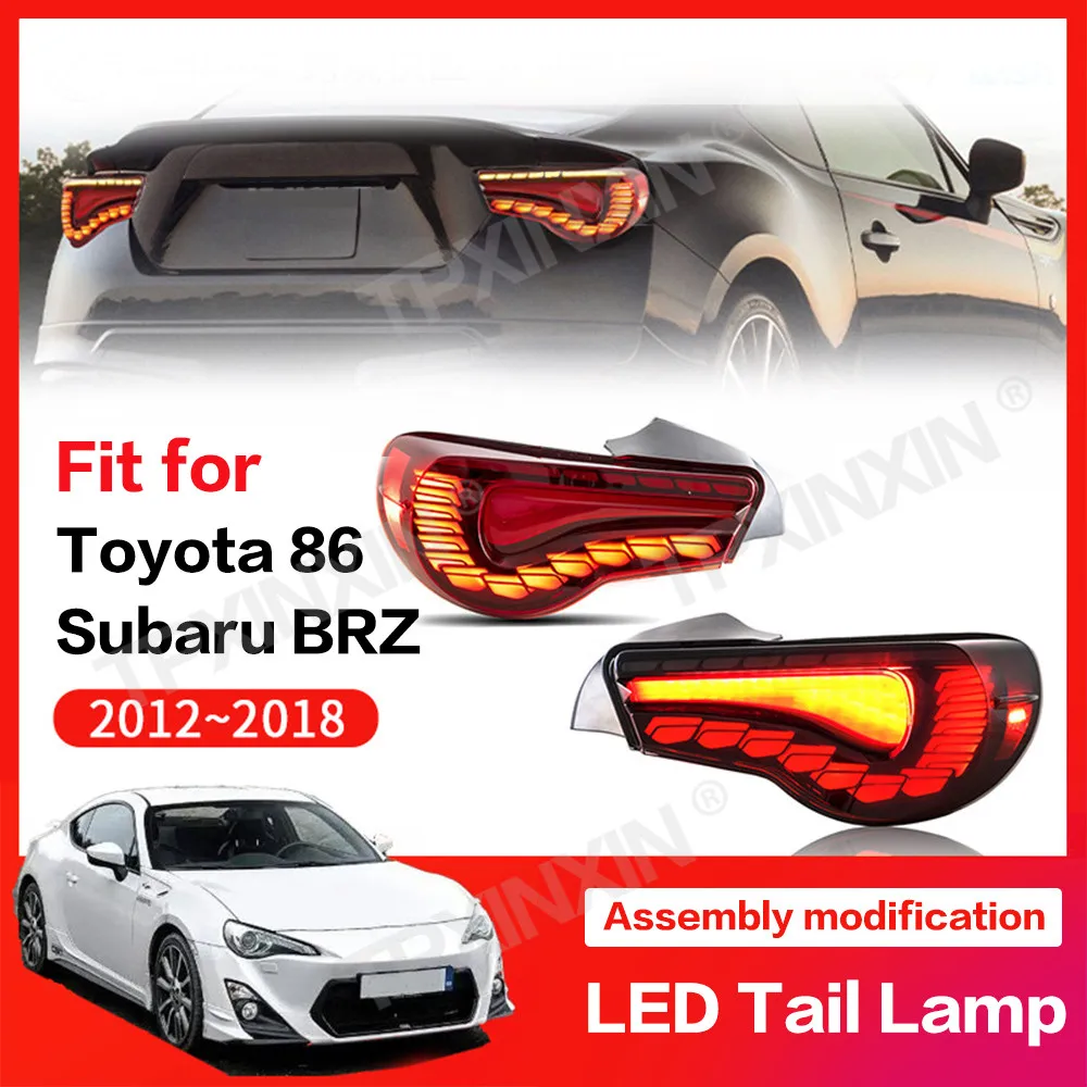 

For Toyota 86 2012-2018 Taillight LED Assembly Streamlight Steering Retrofit Dragon Scale Plug And Play Turn Signal DRL