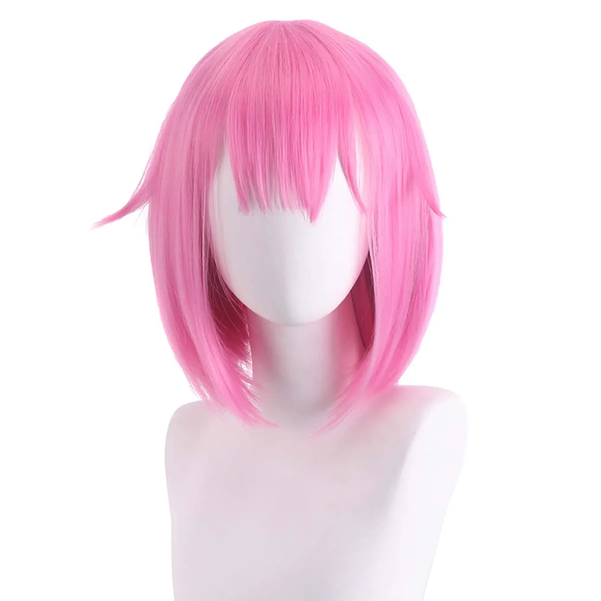Women Girls Project Sekai Cosplay Ootori emu Short Straight Pink Wig