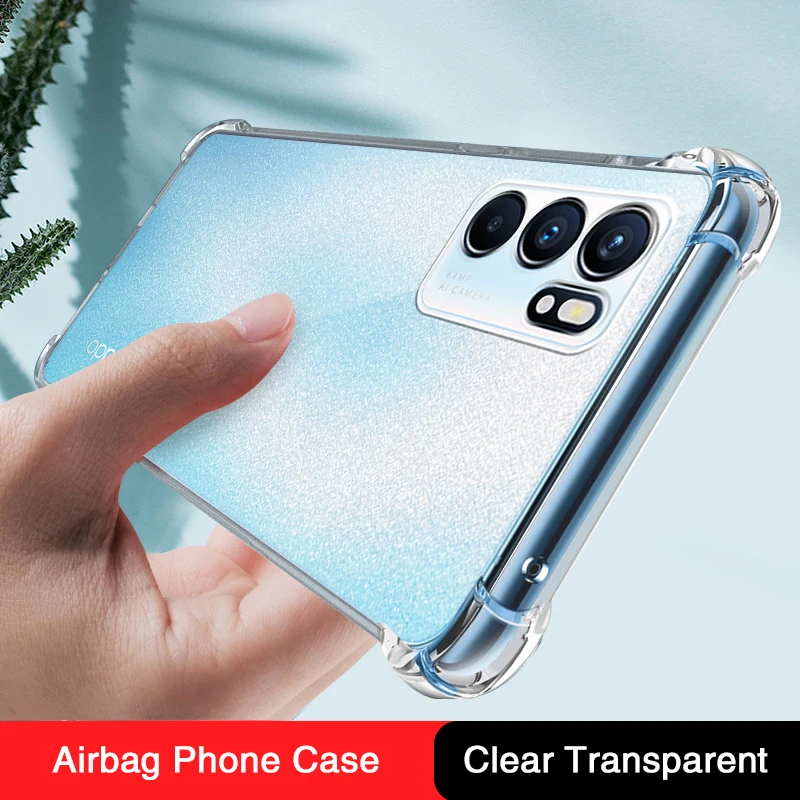 Original Camera Protective Clear Phone Case for OPPO Reno 6 Pro Plus Reno6 6pro 6Z Reno6Z 5G Shockproof Silicone Cover Funda Bag