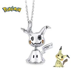 Pokemon Mimikyu Necklace Pendant Cartoon 3D Figure Toys Fashionable Couple Accessories Lucky Jewelry Kids Women Birthday Gift