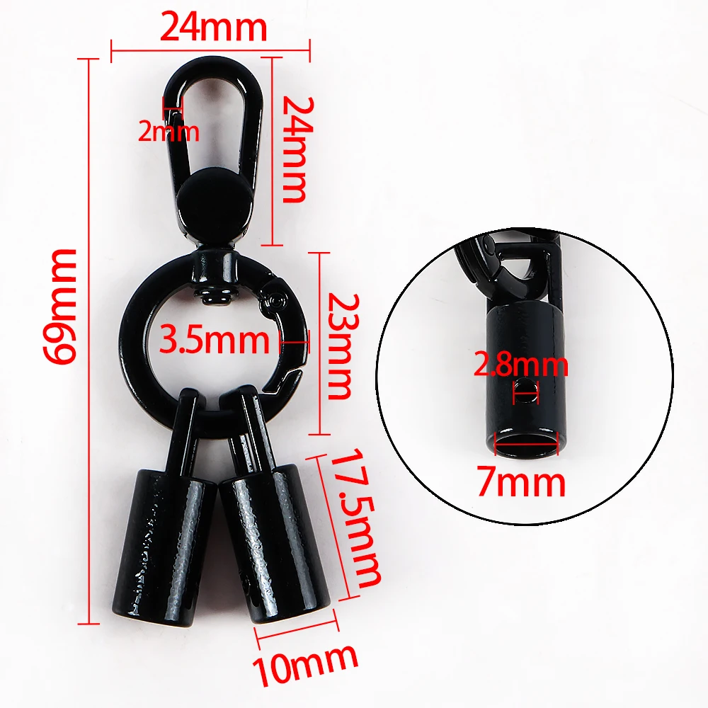 1pc Colorful Metal Swivel Snap Hook Keychain Cord End Lock Spring O Ring Clasp DIY Phone Lanyard Bag Strap Connector Accesso