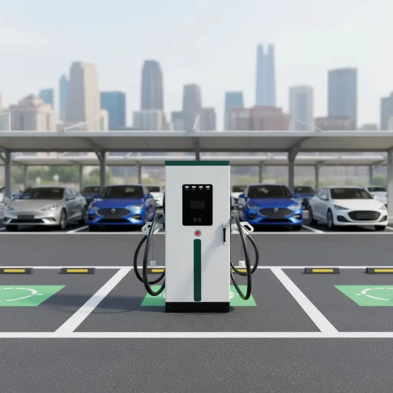 Wall Mounted EVSE Charger Smart Electric Vehicle Charging Station With Overload Protection Function