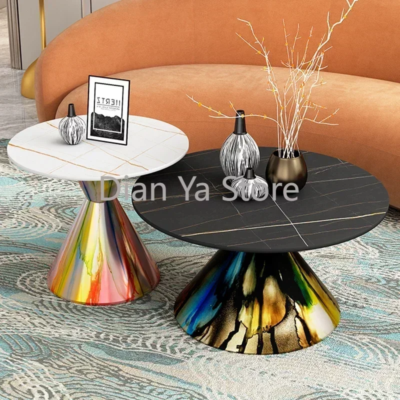 Cute Design Coffee Table Bedside Small Mobile Modern Table Vanity High Round Funky Tables Basses De Salon Furniture Living Room