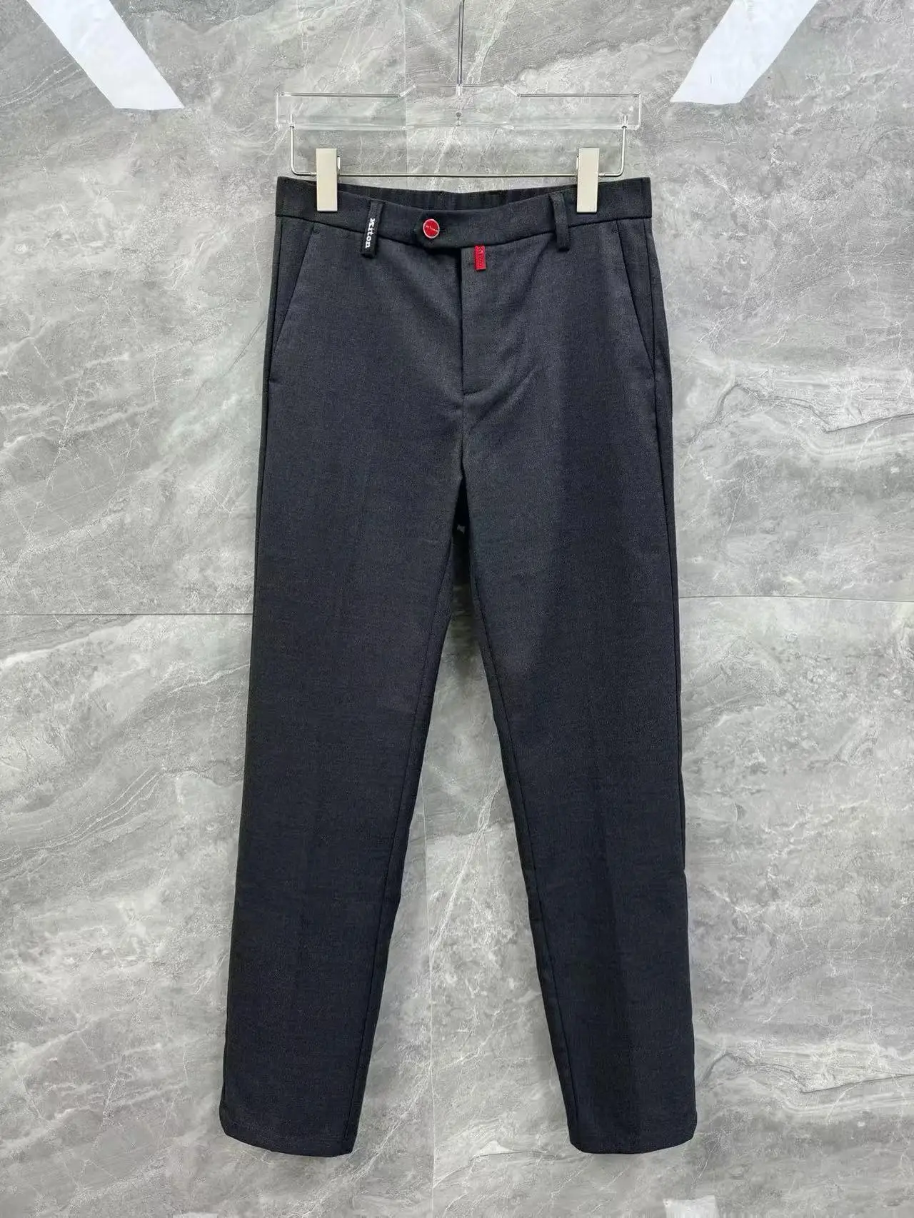 

Kiton весна и лето новые мужские деловые простые однотонные универсальные повседневные брюки в стиле старых денег