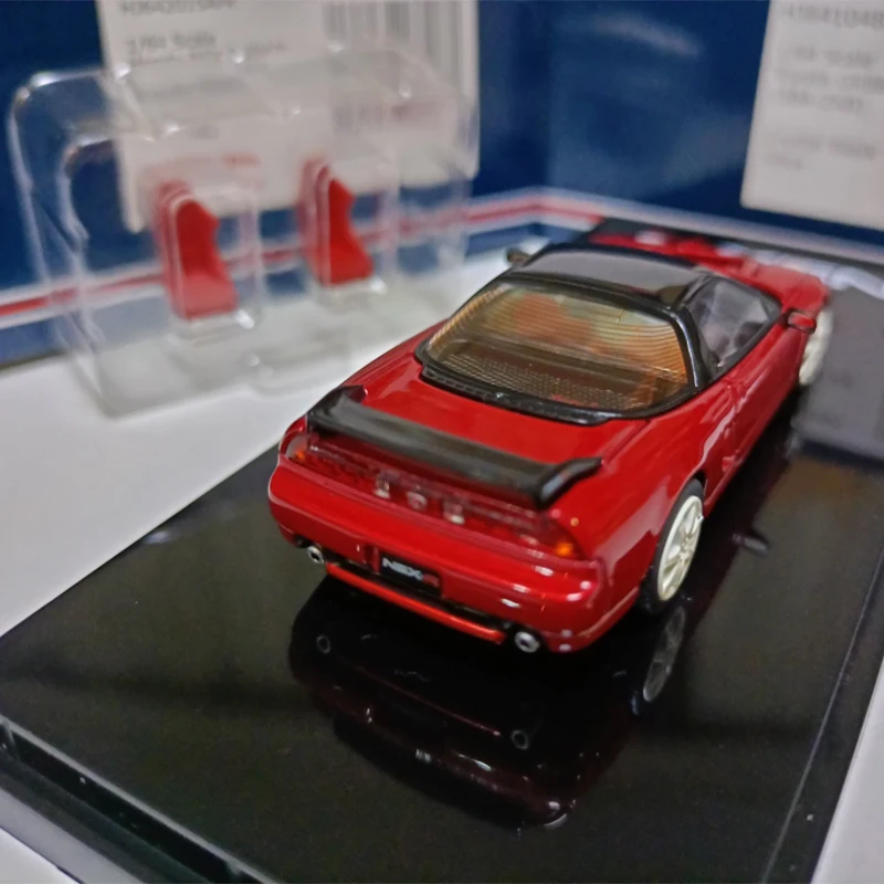 Escala 1:64 decoração de metal 1990 honda nsx na1 supercarro simulação liga modelo de carro com motor colecionáveis presente de aniversário