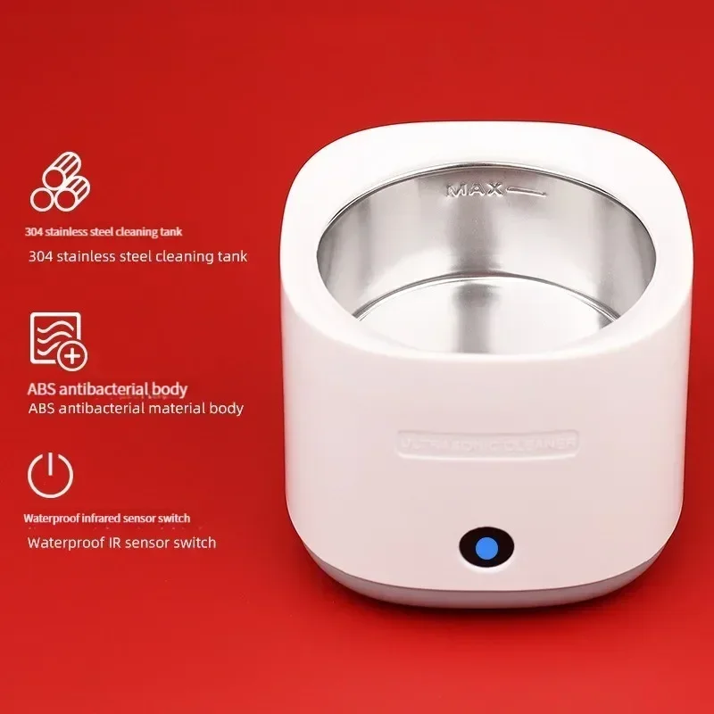Portable 220v Retainer Toothbrush Cleaner Ultrasonic Cleaner Transparent Invisible Corrector Cleaner Box Portable