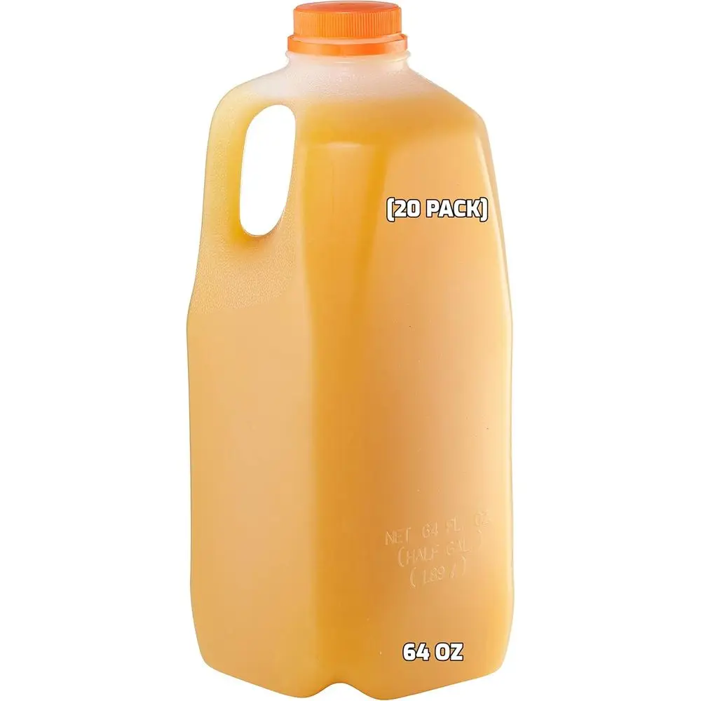 Meal Prep Smoothies - 20-Pack 64oz Empty Plastic Smoothie Bottles