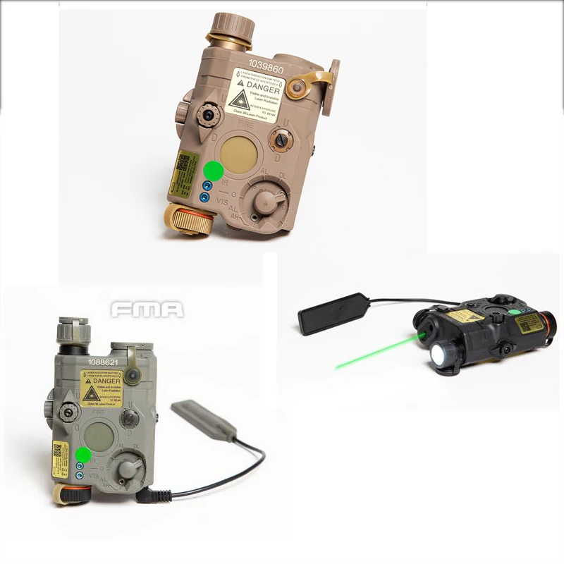 

FMA Tactical PEQ LA5 Upgrade Version LED White Light + Green Laser With IR Lenses DE/BK/FG