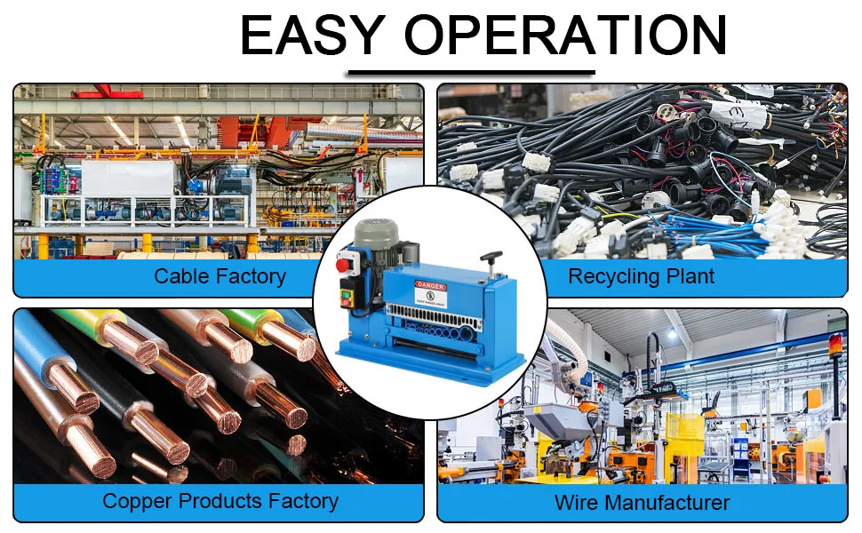 ChiPeng Automatic Electrical Scrap Armor Flat Coax Wire Copper Wire Stripping Machine Cables Peeling Machine