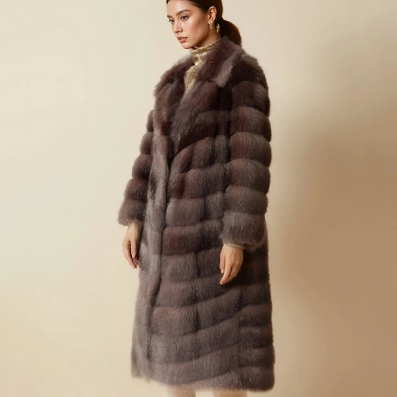 معطف عالي الجودة تقليد فرو المنك التنقل معطف فرو المرأة 2025 جديد مزاجه سميك الترفيه الشتاء الدافئ معطف فرو المرأة #2