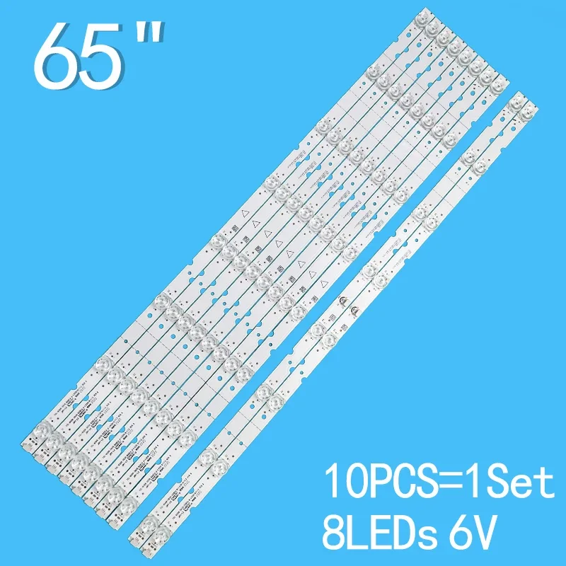 LED Backlight Strip para TCL, TCL-65D8-3030-8X8EA-A, TCL-65D8-3030-2X8EA-B