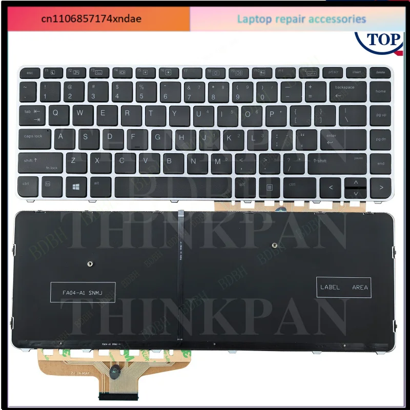 US Keyboard Backlit for For HP Elitebook Folio 1040 G3 818252-001 844423-001