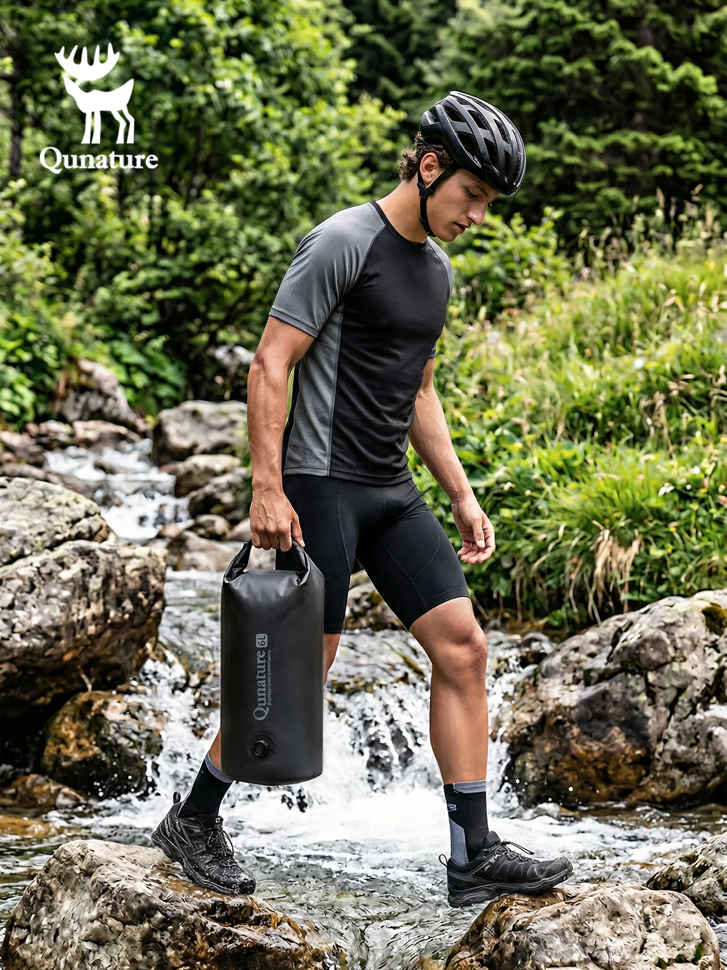 AliExpress Qunature Bikepacking Bag 6L  Waterproof Cycling Bag Nylon TPU Compression Dry Bag with Magnetic Mount for for Bicycle Fork Bag